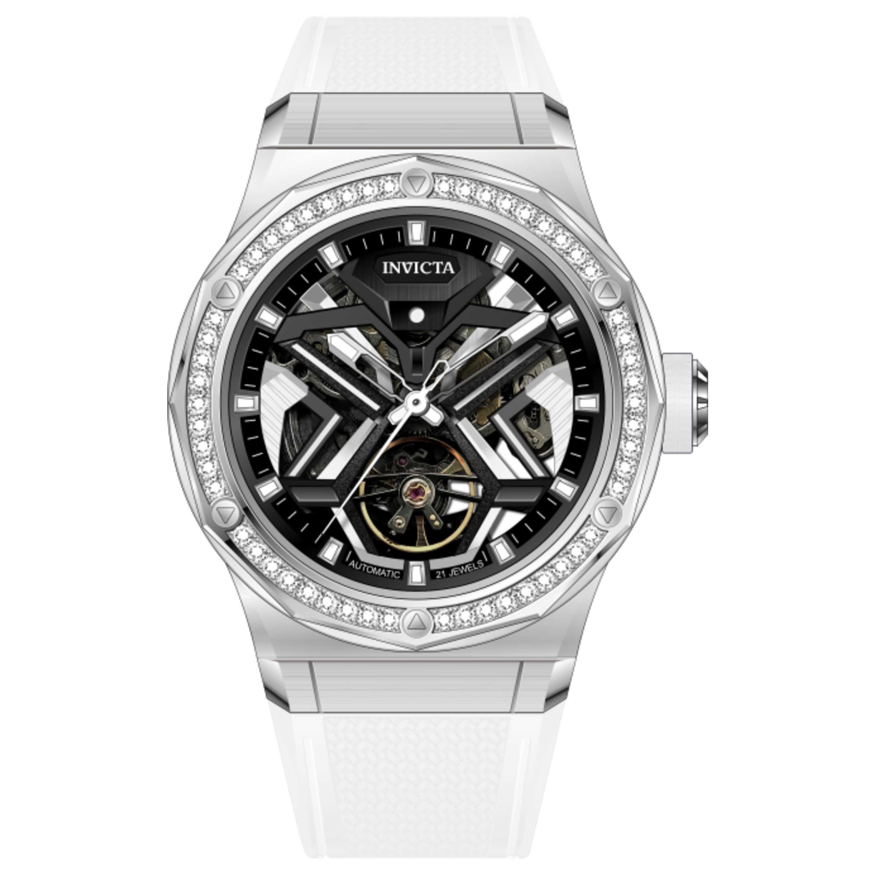 שעון לגבר Objet D Art Diamond של Invicta, אוטומטי, 45 מ״מ