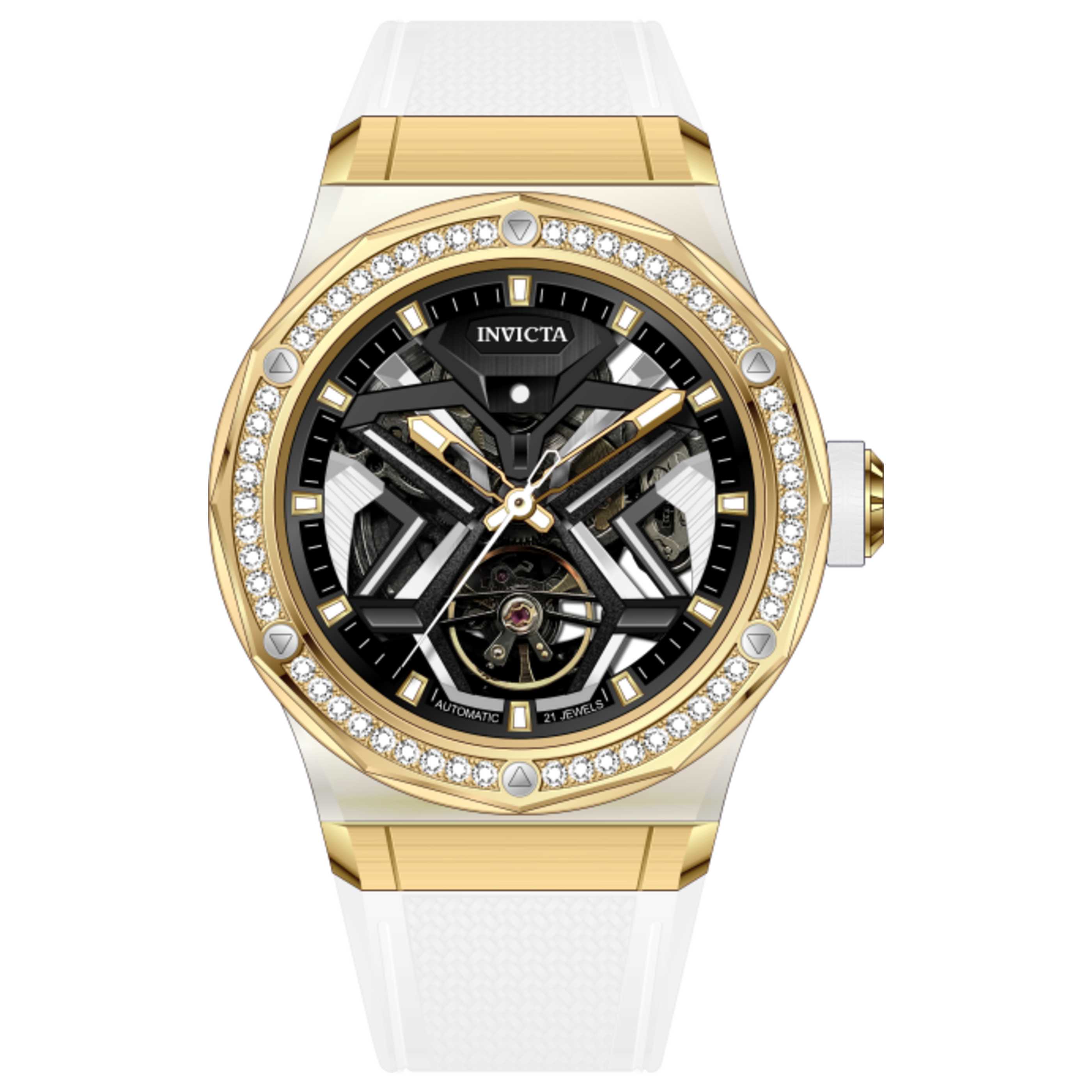 שעון לגבר Objet D Art Diamond של Invicta, אוטומטי, 45 מ״מ