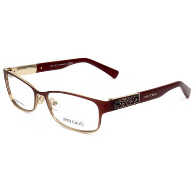 משקפי ראייה Jimmy Choo דגם Jc124 לנשים 54 מ״מ בצבע מט Opal Burgundy