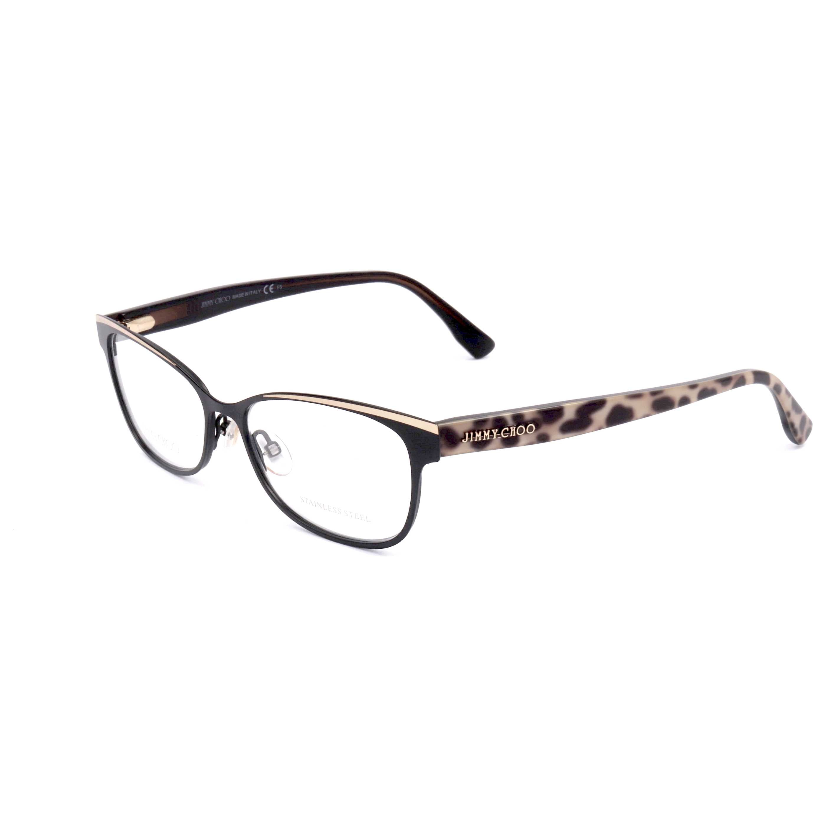 משקפי ראייה Jimmy Choo דגם Jc147 לנשים 52 מ״מ בצבע Animalier חום כהה