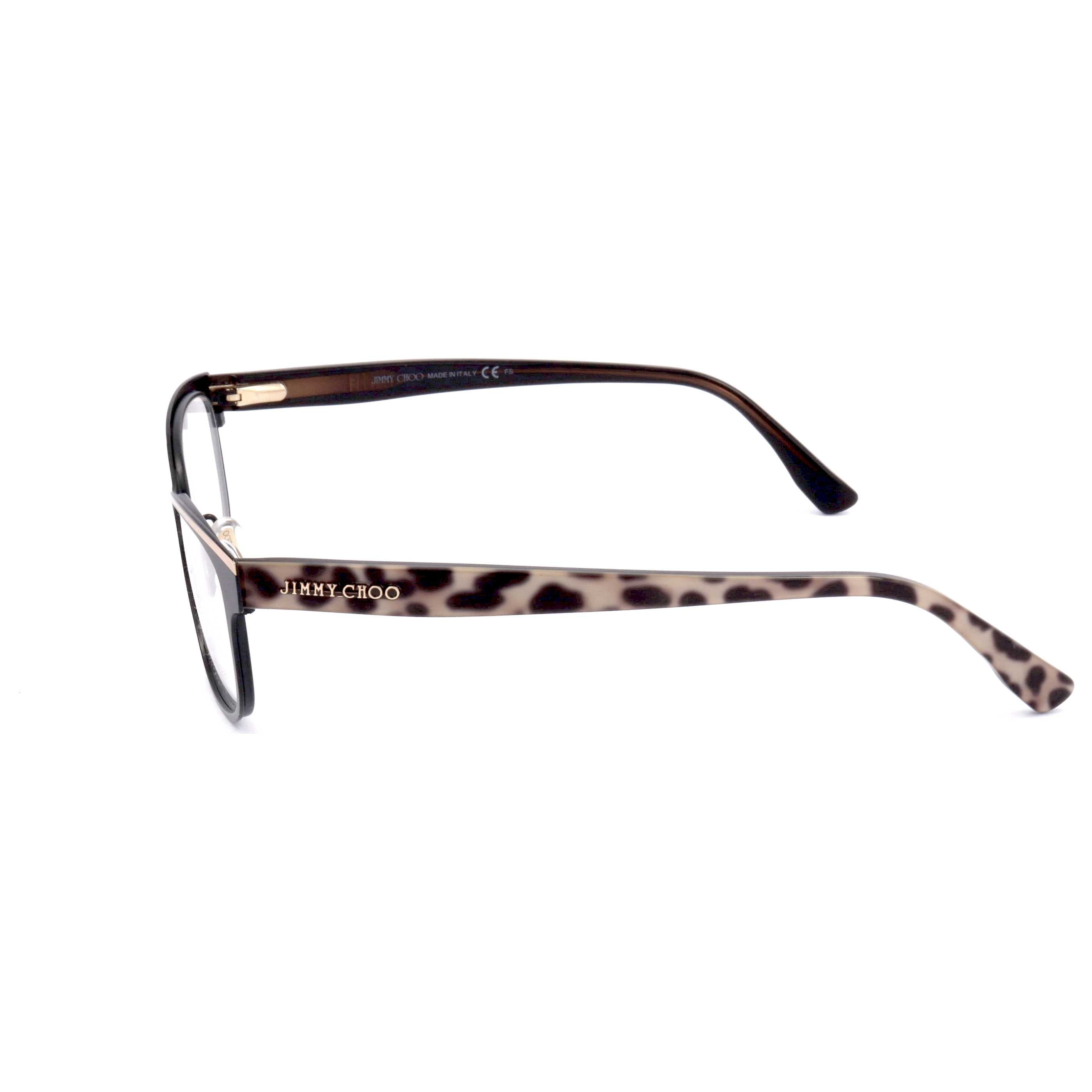 משקפי ראייה Jimmy Choo דגם Jc147 לנשים 52 מ״מ בצבע Animalier חום כהה