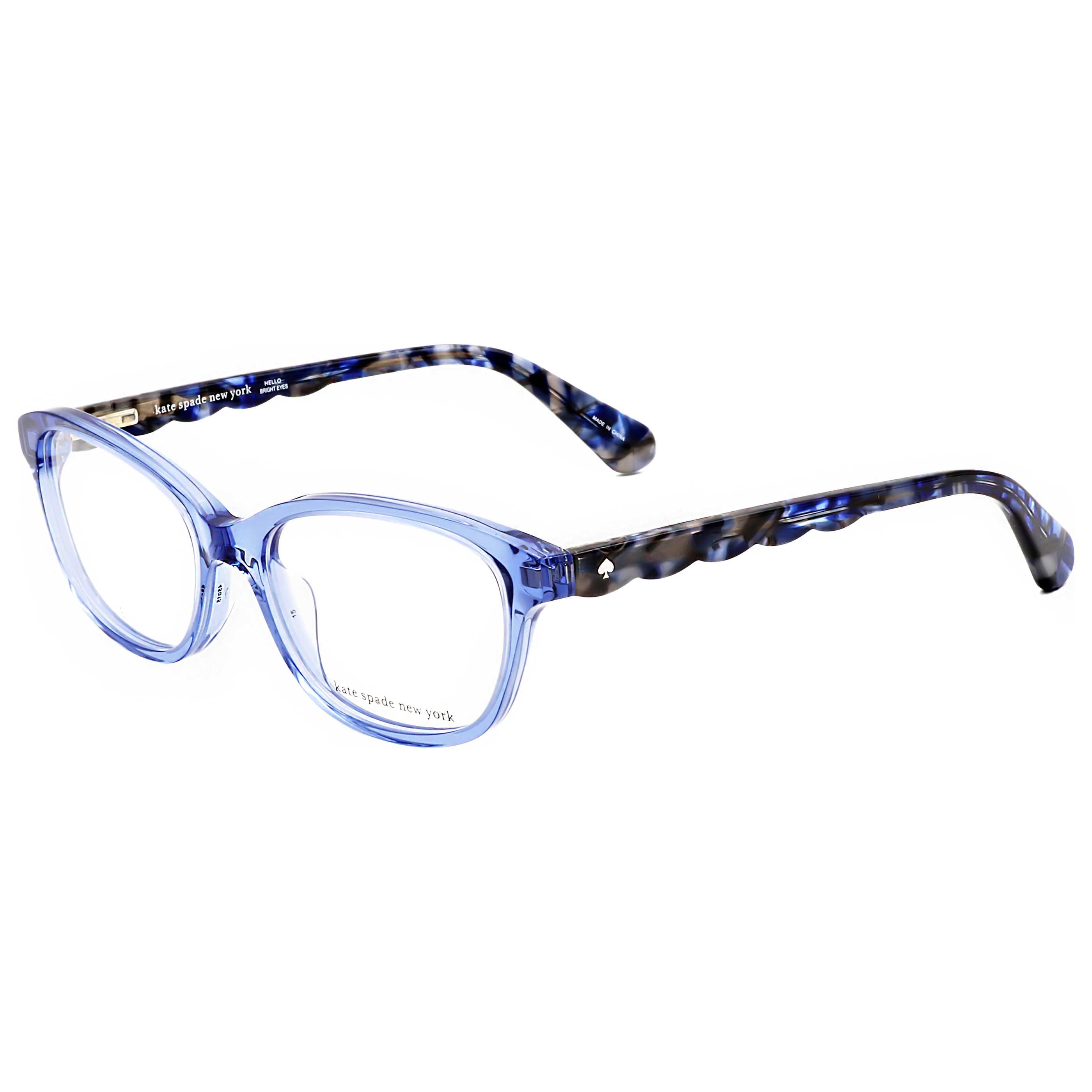 משקפי ראייה Kate Spade דגם Kids יוניסקס 48 מ״מ בצבע שקוף כחול הוואנה