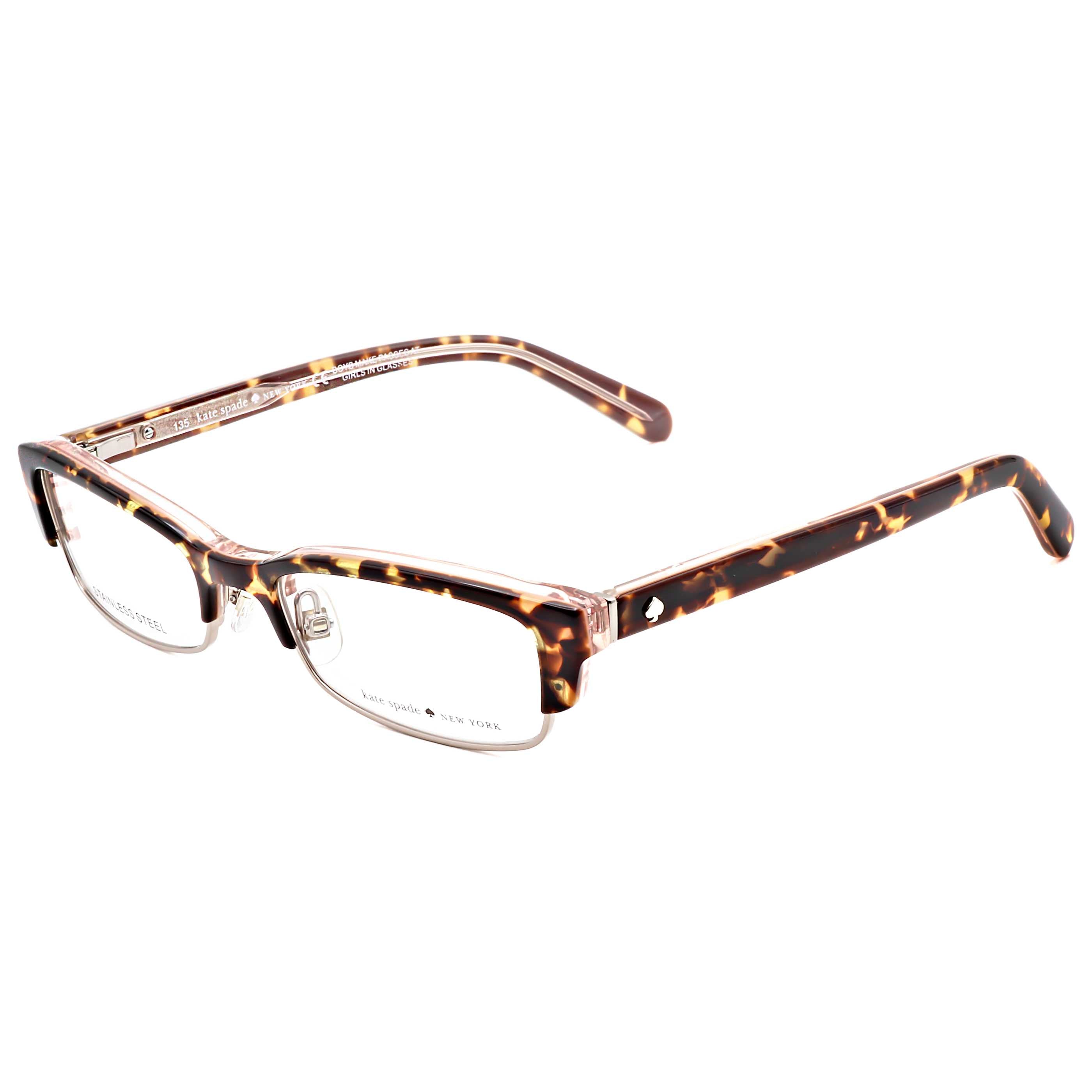 משקפי ראייה Kate Spade דגם Joetta יוניסקס 50 מ״מ בצבע שריון צב זהב