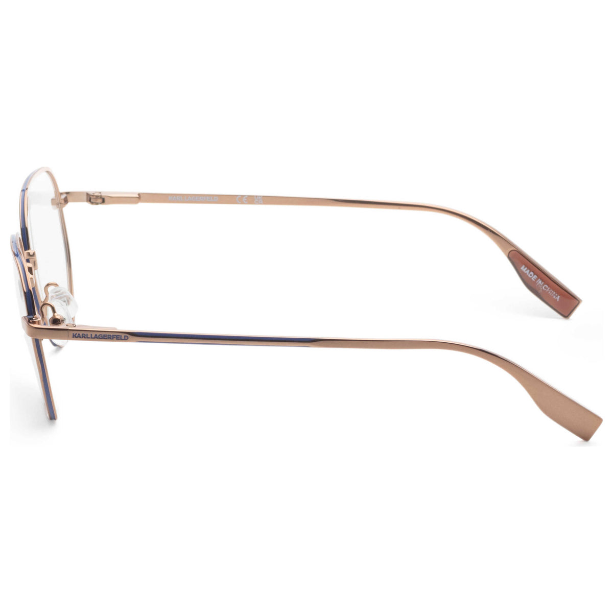 Karl Lagerfeld Men's 50 mm Shiny Amber Gold Eyeglasses KL351-717-50