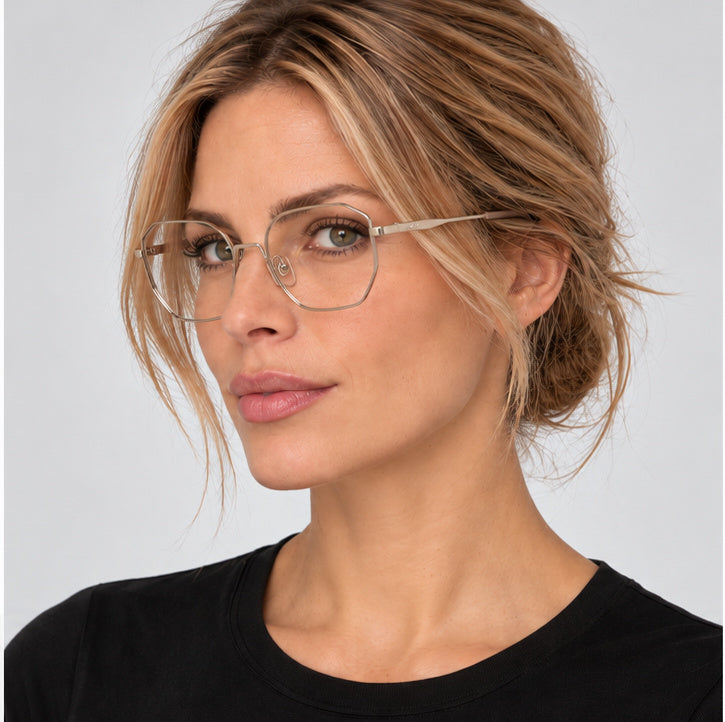 משקפי ראייה Karl Lagerfeld דגם KL356N-264-54 לנשים 54 מ״מ בצבע Nude Light Gold