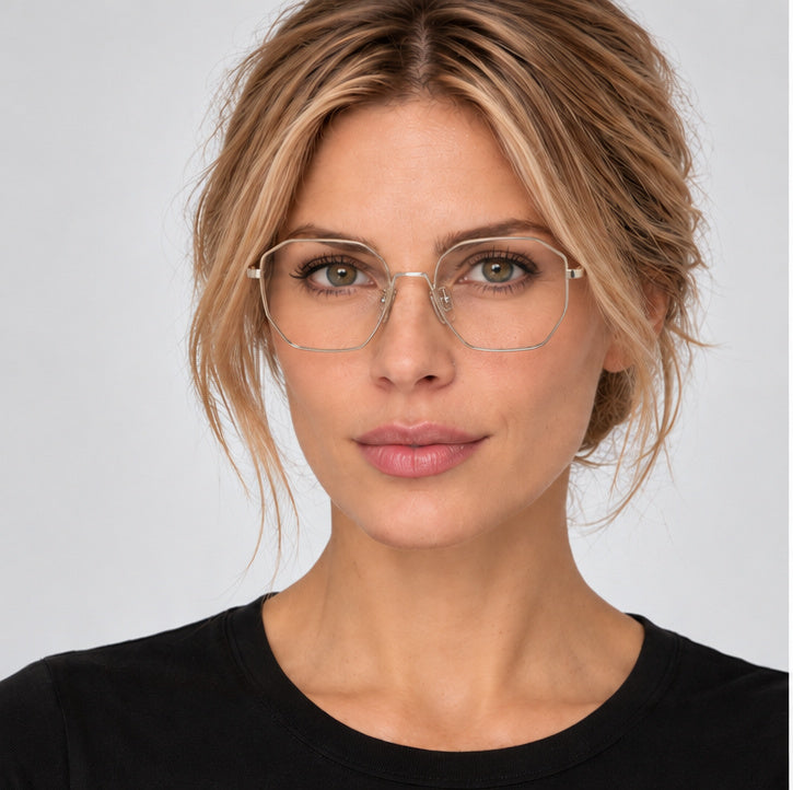 משקפי ראייה Karl Lagerfeld דגם KL356N-264-54 לנשים 54 מ״מ בצבע Nude Light Gold