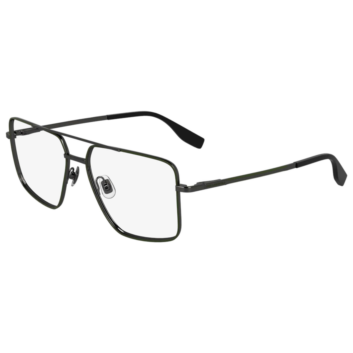 משקפי ראייה Karl Lagerfeld דגם KL357N-305-56 לגברים 56 מ״מ בצבע Khaki Gunmetal
