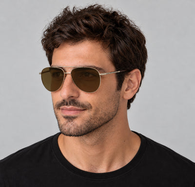 משקפי שמש Karl Lagerfeld דגם KL360SN-712-59 יוניסקס 59 מ״מ בצבע Light Gold