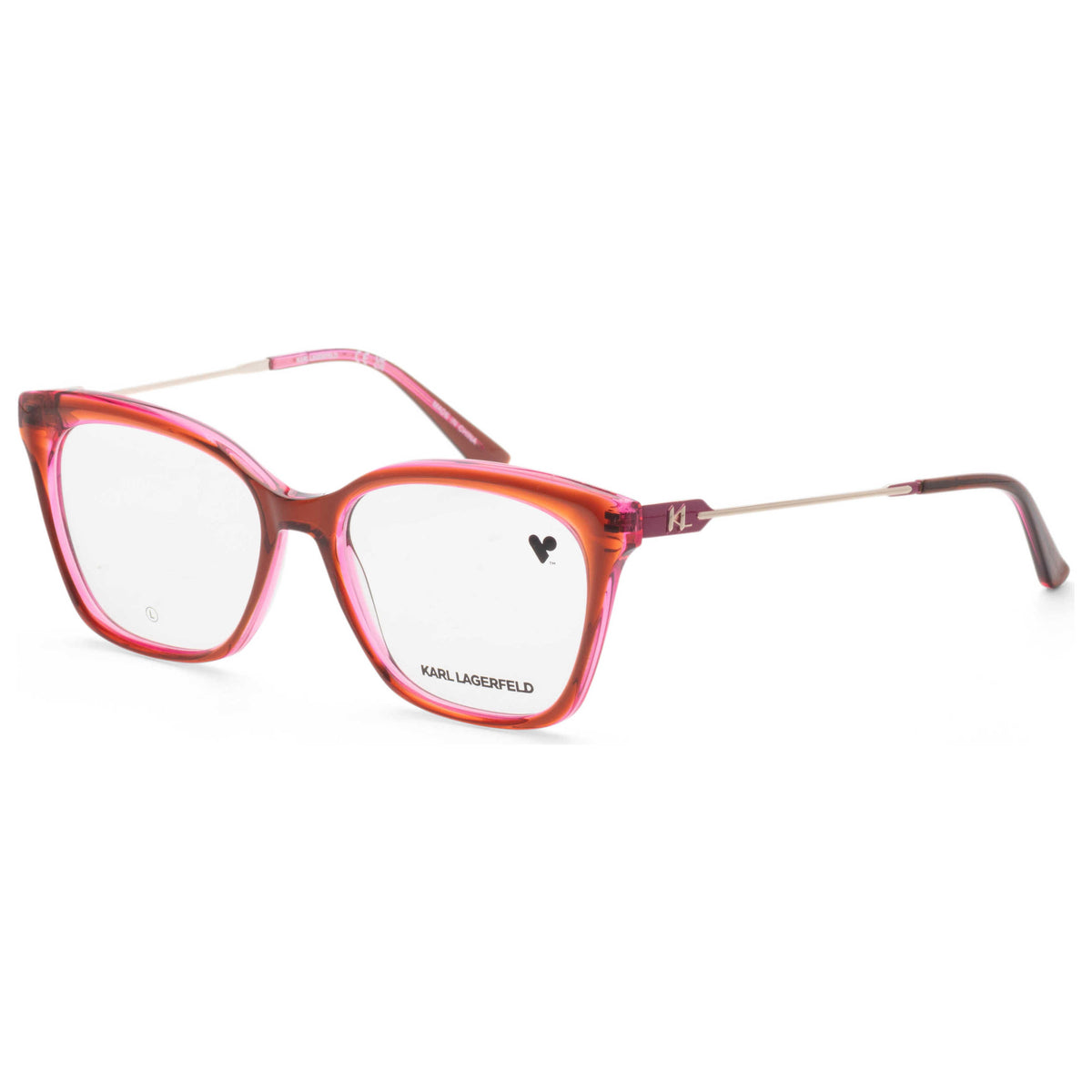 משקפי ראייה Karl Lagerfeld דגם Kl6108 לנשים 54 מ״מ בצבע חום ורוד