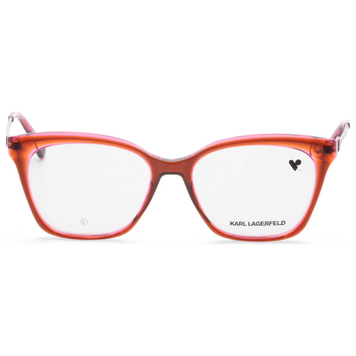 משקפי ראייה Karl Lagerfeld דגם Kl6108 לנשים 54 מ״מ בצבע חום ורוד