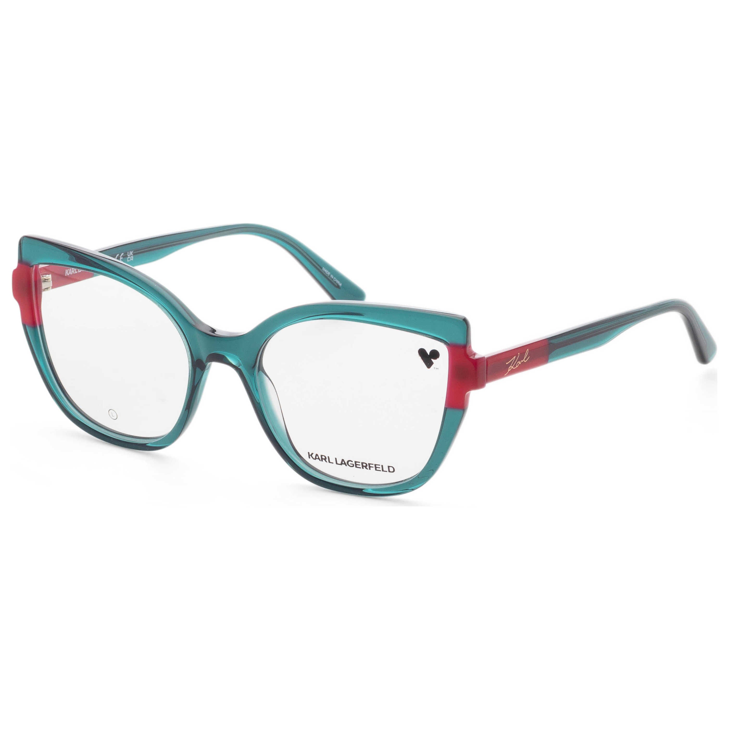 משקפי ראייה Karl Lagerfeld דגם Kl6132 לנשים 54 מ״מ בצבע שקוף ירוק