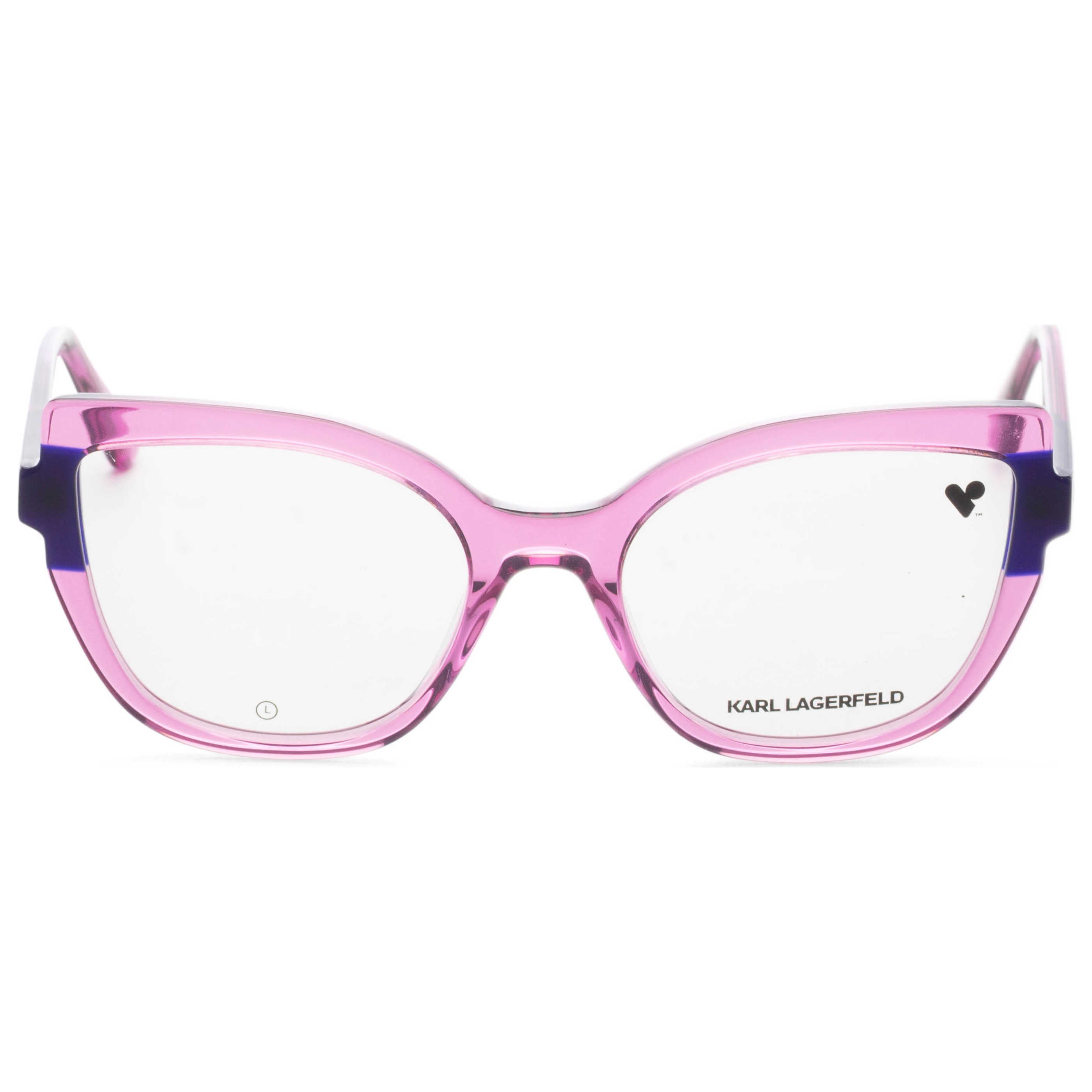 משקפי ראייה Karl Lagerfeld דגם Kl6132 לנשים 54 מ״מ בצבע שקוף ורוד כחול