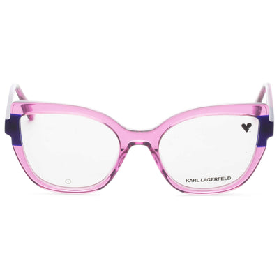 משקפי ראייה Karl Lagerfeld דגם Kl6132 לנשים 54 מ״מ בצבע שקוף ורוד כחול