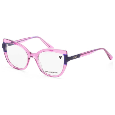 משקפי ראייה Karl Lagerfeld דגם Kl6132 לנשים 54 מ״מ בצבע שקוף ורוד כחול