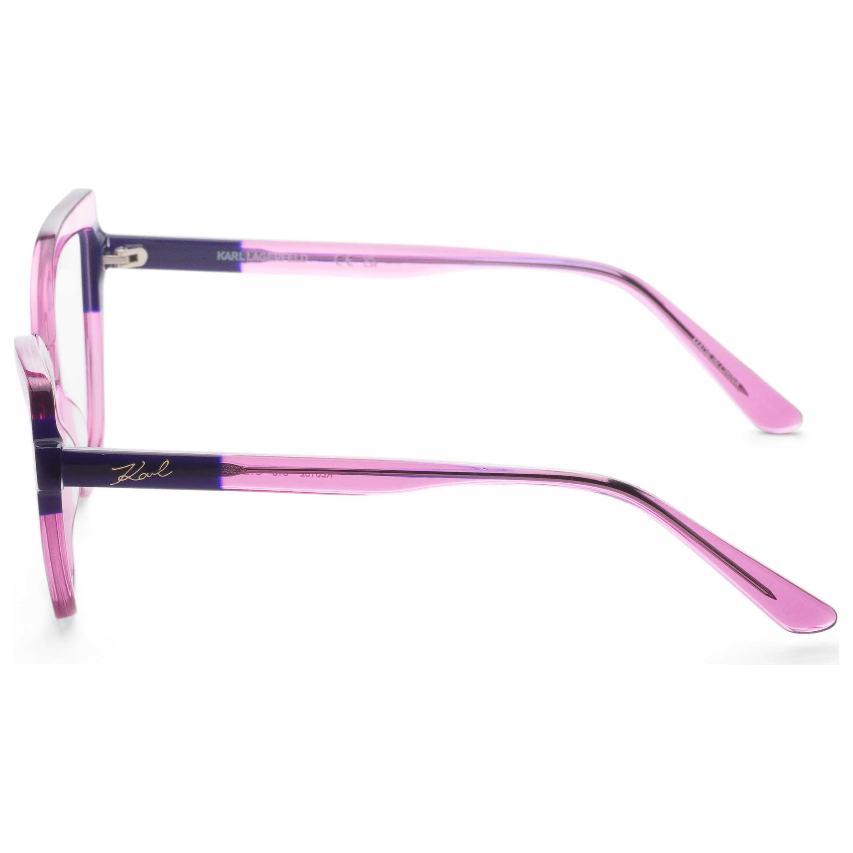 משקפי ראייה Karl Lagerfeld דגם Kl6132 לנשים 54 מ״מ בצבע שקוף ורוד כחול