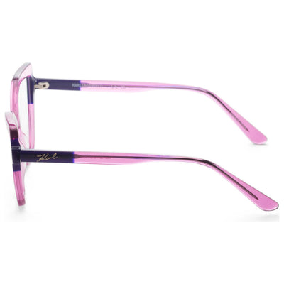 משקפי ראייה Karl Lagerfeld דגם Kl6132 לנשים 54 מ״מ בצבע שקוף ורוד כחול
