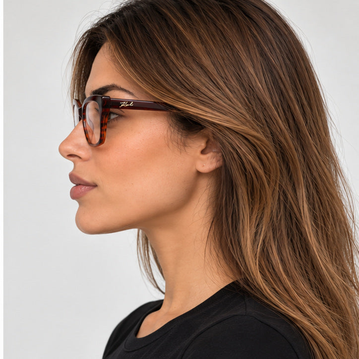 Karl Lagerfeld Women's 52 mm Striped Burnt Eyeglasses KL6134-237-52