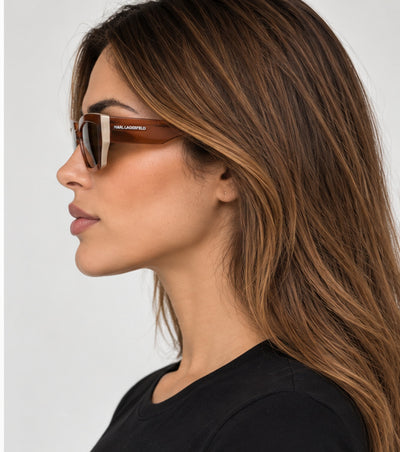 משקפי שמש Karl Lagerfeld דגם KL6143S-246-53 לנשים 52 מ״מ בצבע Antique Rose