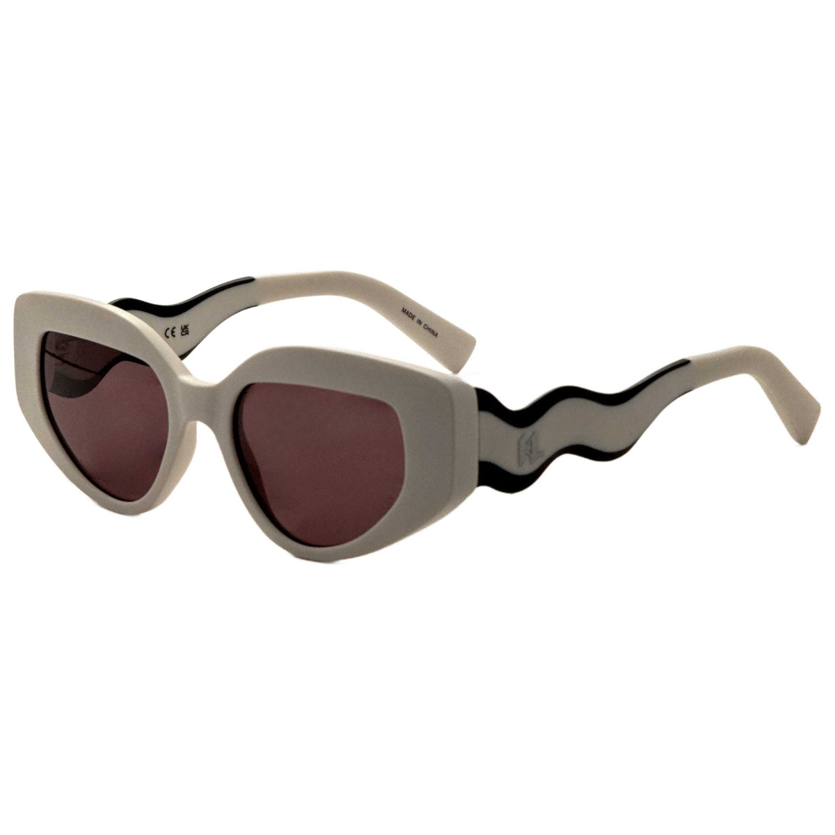 Karl Lagerfeld Women's 53 mm Matte White Sunglasses KL6144S-101
