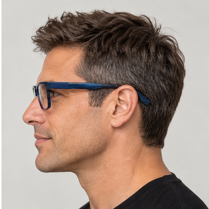 משקפי ראייה Karl Lagerfeld דגם KL6173-422-55 לגברים 55 מ״מ בצבע Striped Blue
