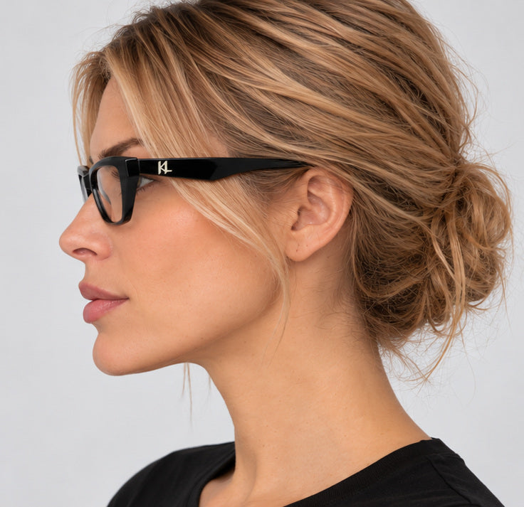 משקפי ראייה Karl Lagerfeld דגם KL6175-001-53 לנשים 53 מ״מ בצבע שחור