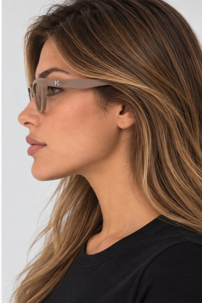 משקפי ראייה Karl Lagerfeld דגם KL6175-272-53 לנשים 53 מ״מ בצבע Nude Brown