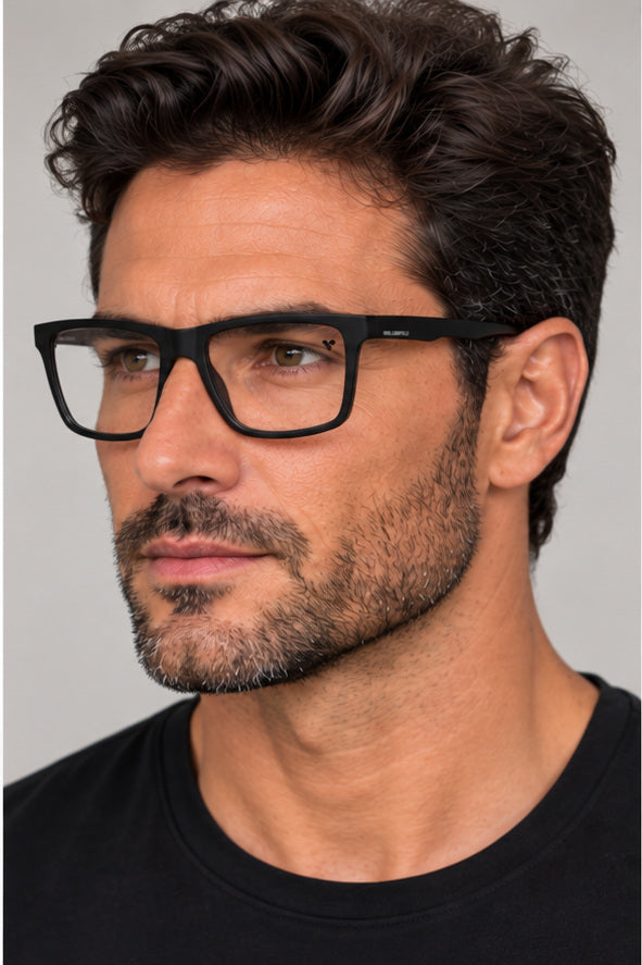 משקפי ראייה Karl Lagerfeld דגם KL6176-207-53 לגברים 53 מ״מ בצבע Mahogany