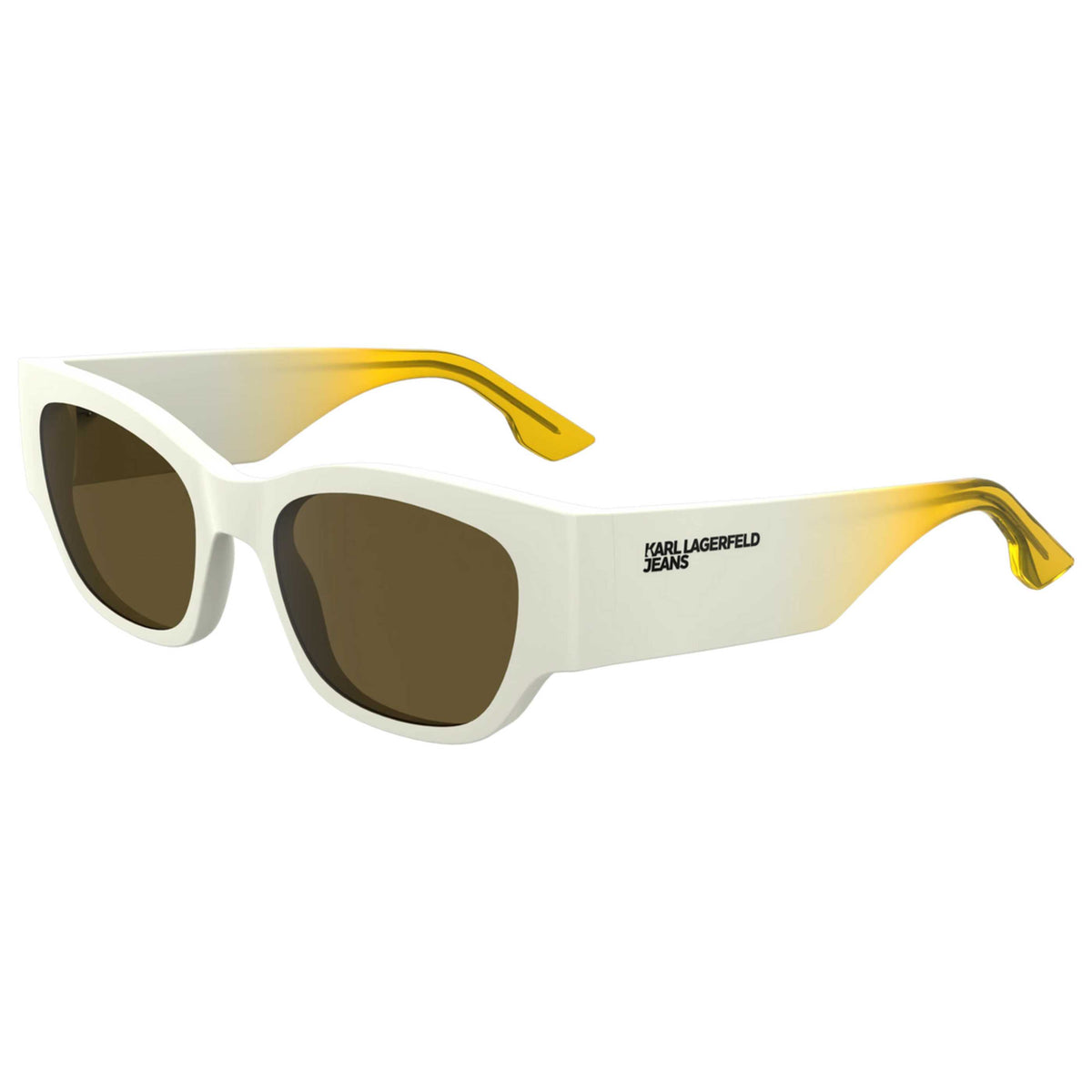 משקפי שמש Karl Lagerfeld דגם KLJ6168S-105-52 יוניסקס 52 מ״מ בצבע Shiny White