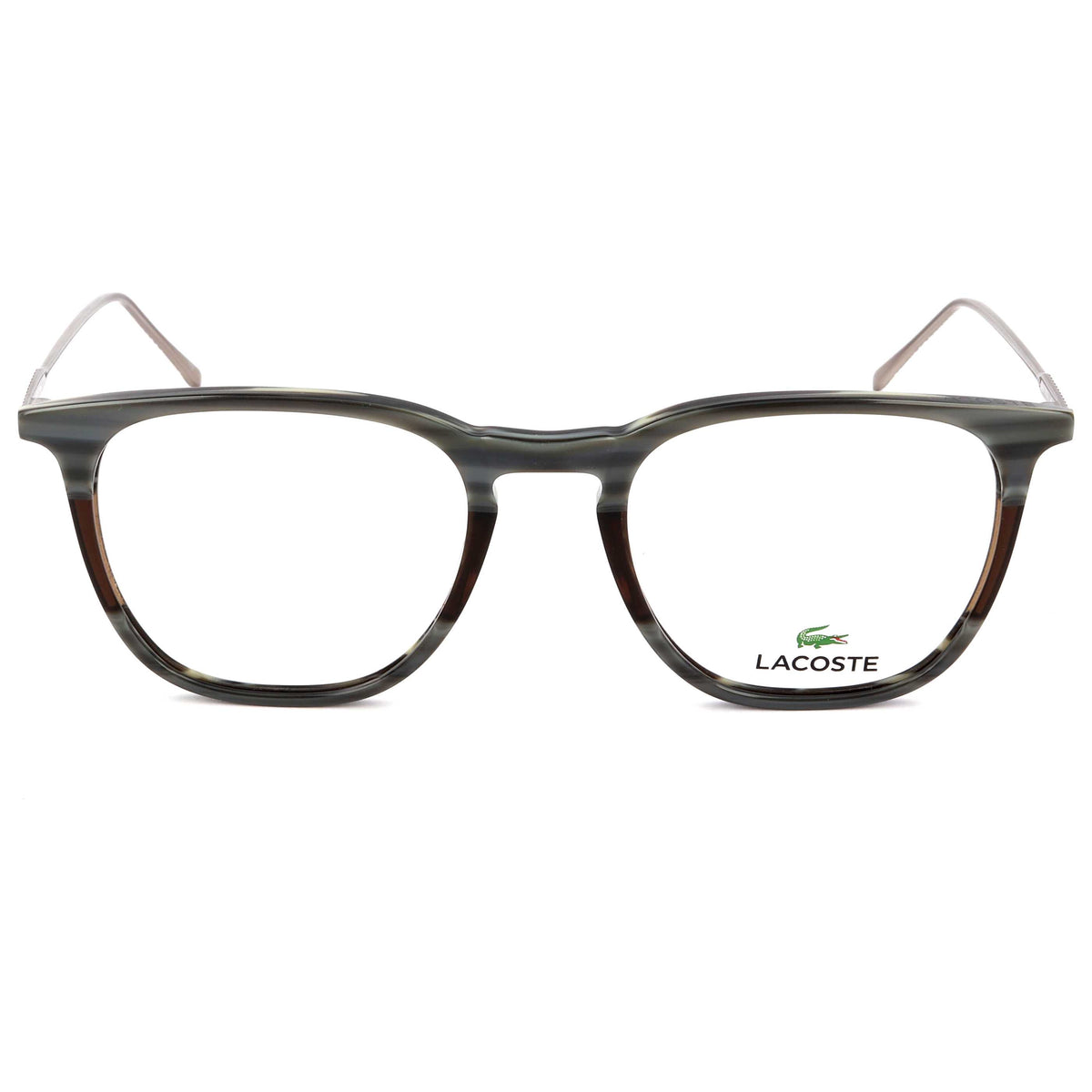 משקפי ראייה Lacoste דגם L2828 לגברים 50 מ״מ בצבע חום אפור
