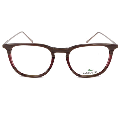 משקפי ראייה Lacoste דגם L2828 לגברים 50 מ״מ בצבע Striped Burgundy אפור