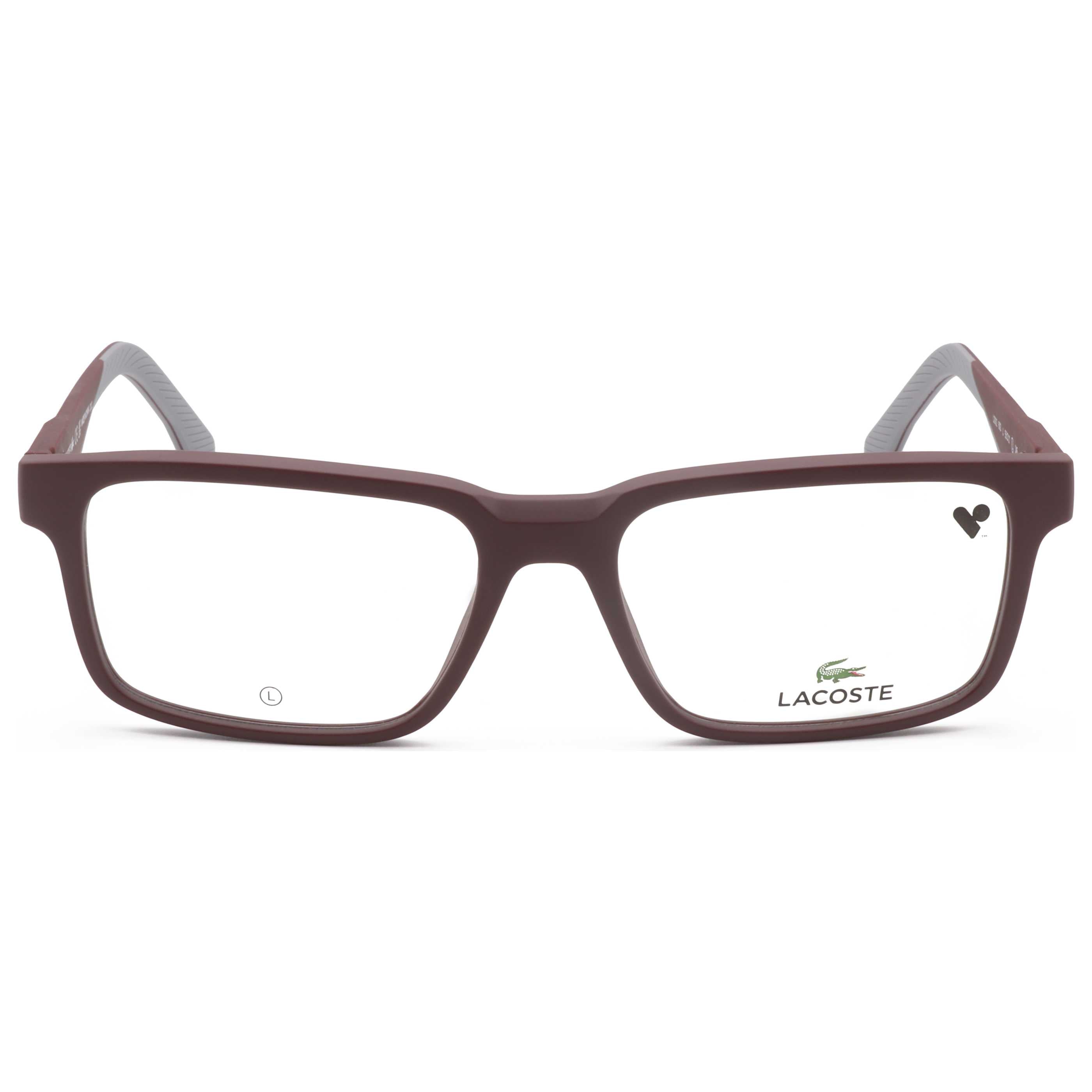 משקפי ראייה Lacoste דגם L2922 לגברים 55 מ״מ בצבע Dark אדום