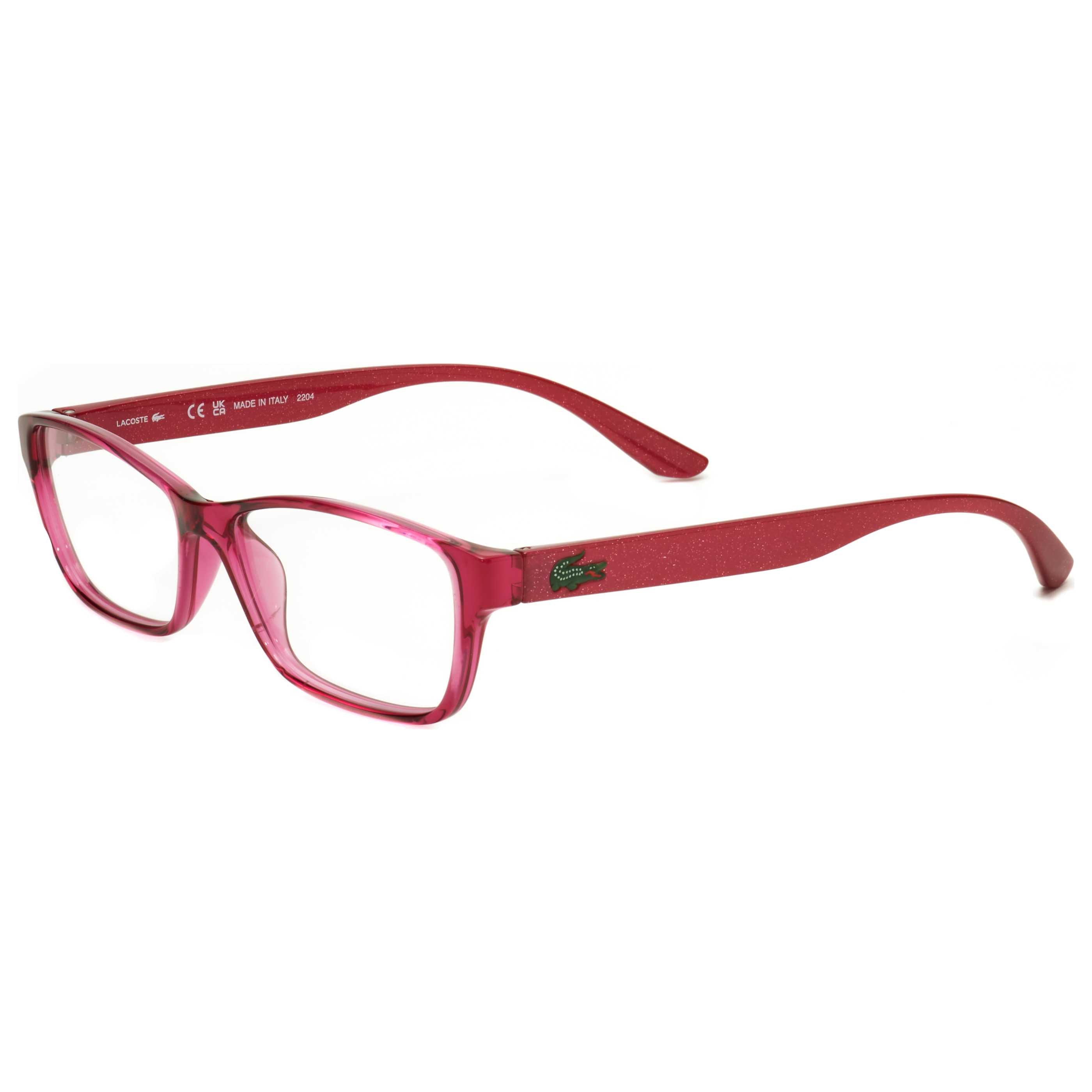 משקפי ראייה Lacoste דגם L3803B יוניסקס 51 מ״מ בצבע Fuchsia With Glitter Temples