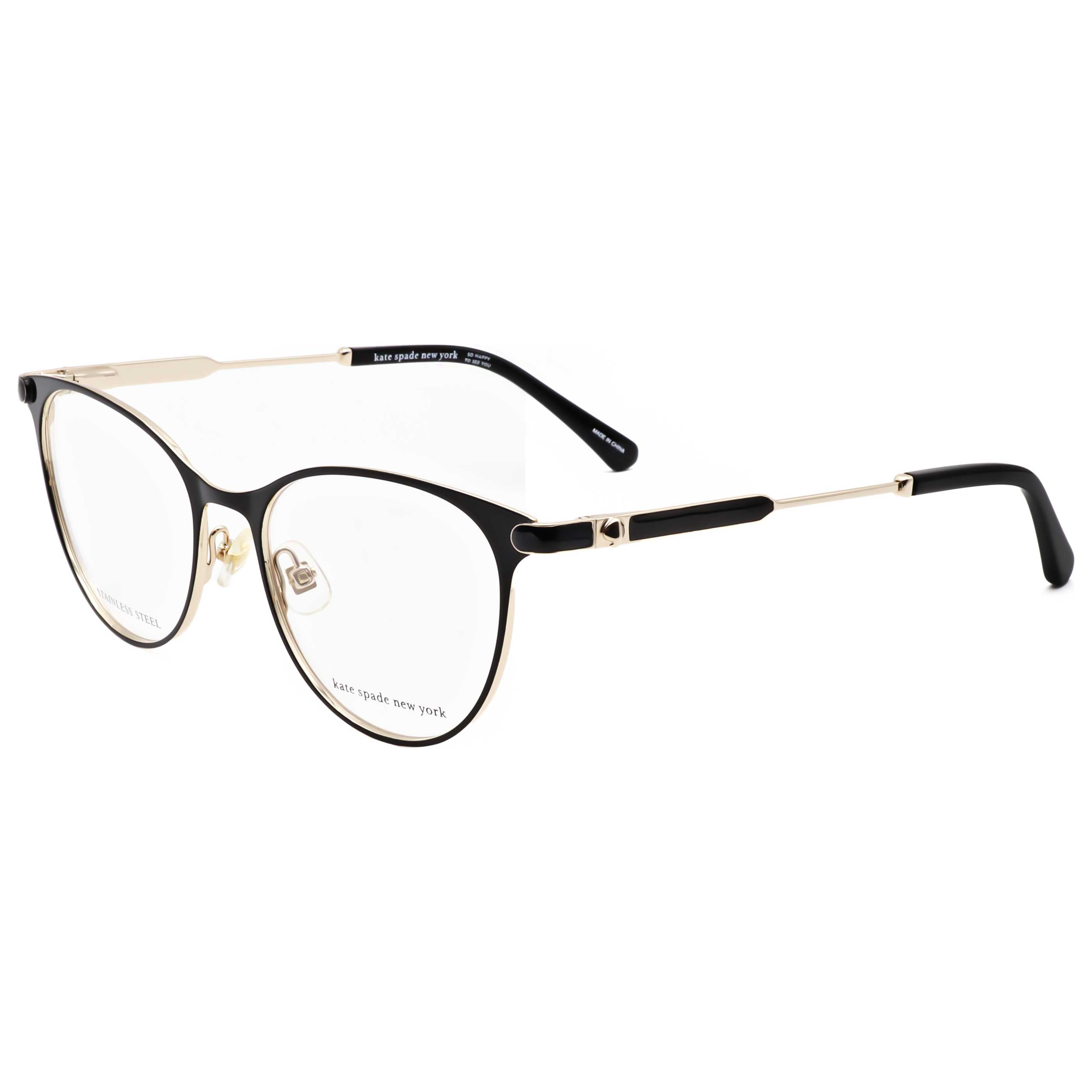 משקפי ראייה Kate Spade דגם Lida לנשים 50 מ״מ בצבע זהב שחור