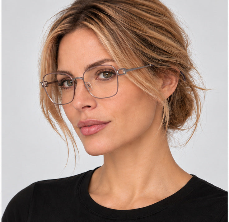 משקפי ראייה Longchamp דגם LO2163N-772-53 לנשים 53 מ״מ בצבע Rose Gold Burgundy