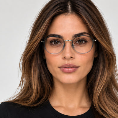 Longchamp Women's 48 mm Silver Blue Gradient Eyeglasses LO2168-042-48