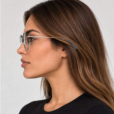 Longchamp Women's 48 mm Silver Blue Gradient Eyeglasses LO2168-042-48