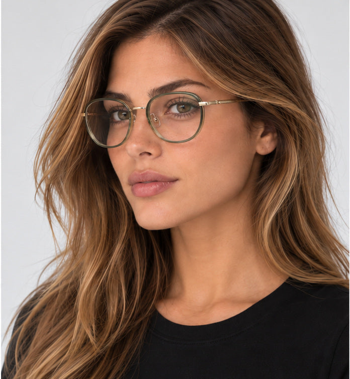 משקפי ראייה Longchamp דגם LO2168-711-51 לנשים 51 מ״מ בצבע Gold Green Gradient