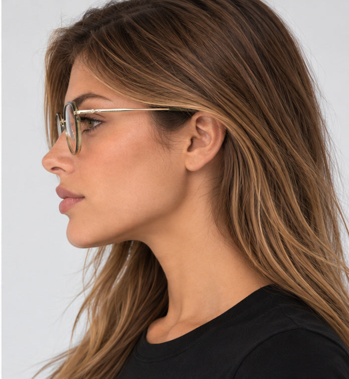 משקפי ראייה Longchamp דגם LO2168-711-51 לנשים 51 מ״מ בצבע Gold Green Gradient