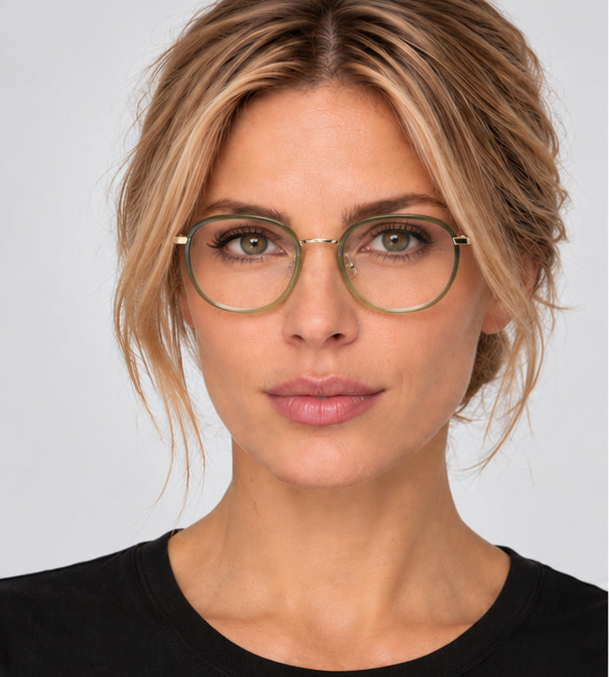משקפי ראייה Longchamp דגם LO2168N-727-51 לנשים 51 מ״מ בצבע Gold Green Gradient