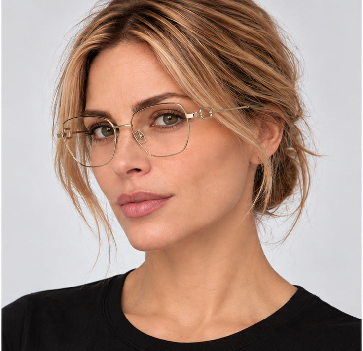 משקפי ראייה Longchamp דגם LO2169N-714-52 לנשים 52 מ״מ בצבע זהב