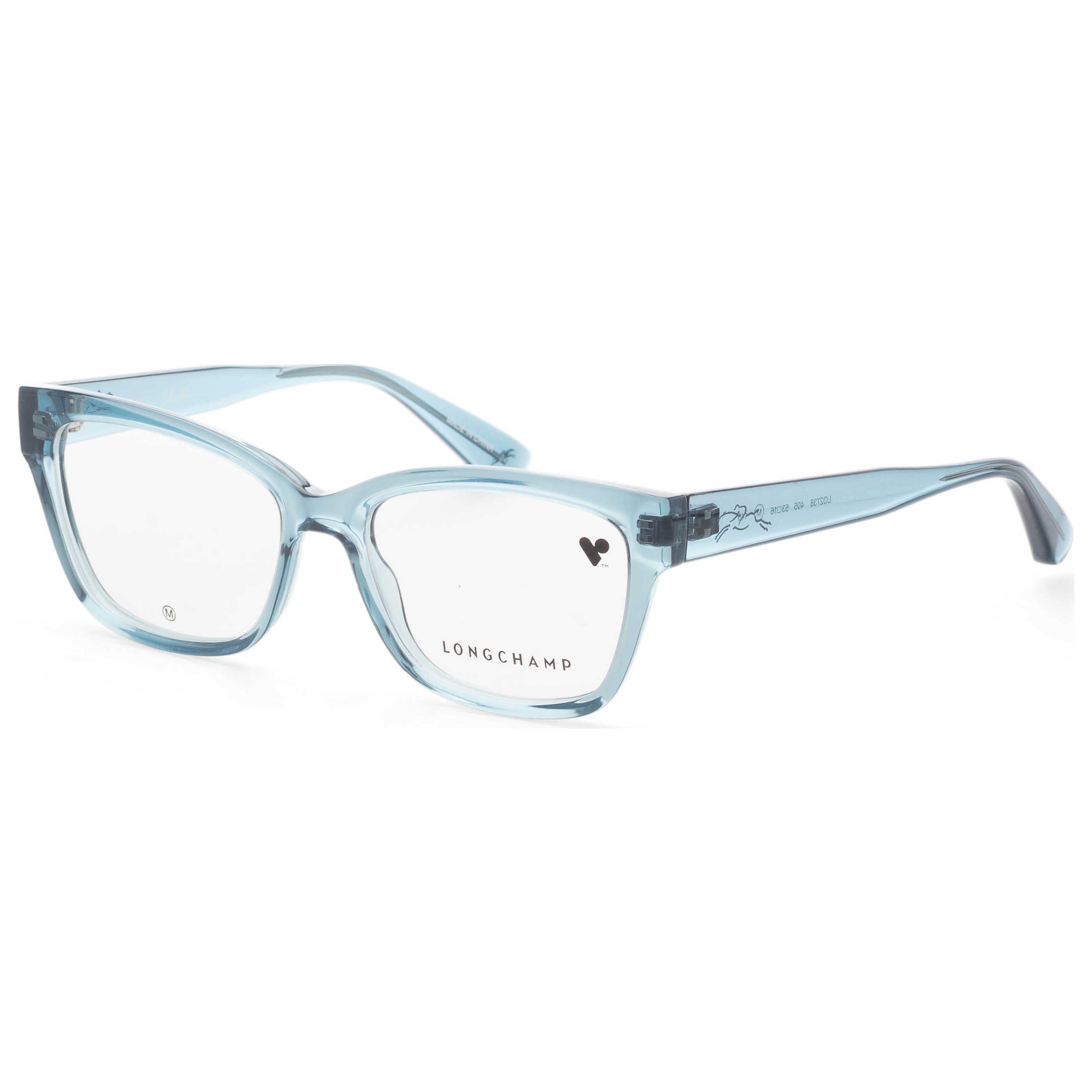 משקפי ראייה Longchamp דגם Lo2738 לנשים 53 מ״מ בצבע שקוף Avio כחול