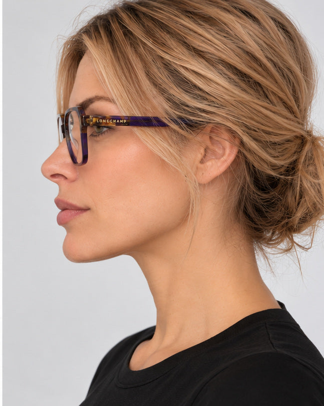 משקפי ראייה Longchamp דגם LO2740-505-51 לנשים 51 מ״מ בצבע Purple Havana