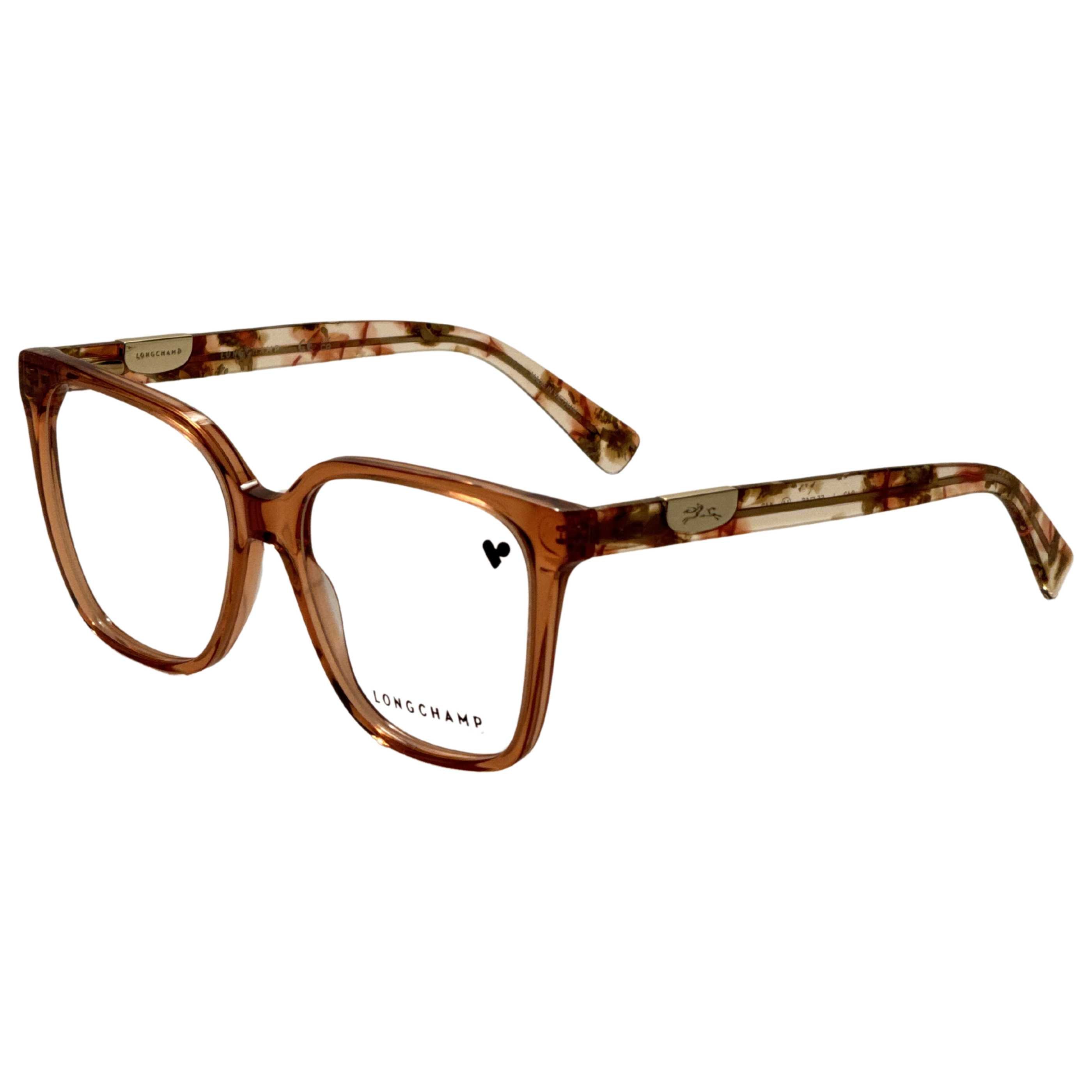 משקפי ראייה Longchamp דגם Lo2765N לנשים 55 מ״מ בצבע שקוף כתום