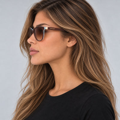 משקפי שמש Longchamp דגם LO708S-220-57 לנשים 57 מ״מ בצבע Azure Havana