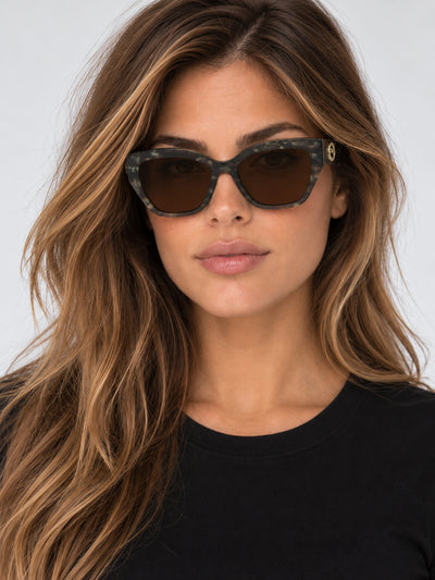 Longchamp Women's 55 mm Textured Green Sunglasses LO741S-306-55