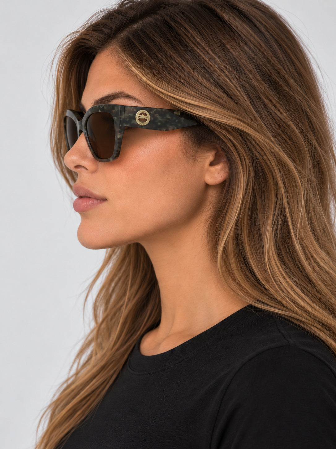 Longchamp Women's 55 mm Textured Green Sunglasses LO741S-306-55