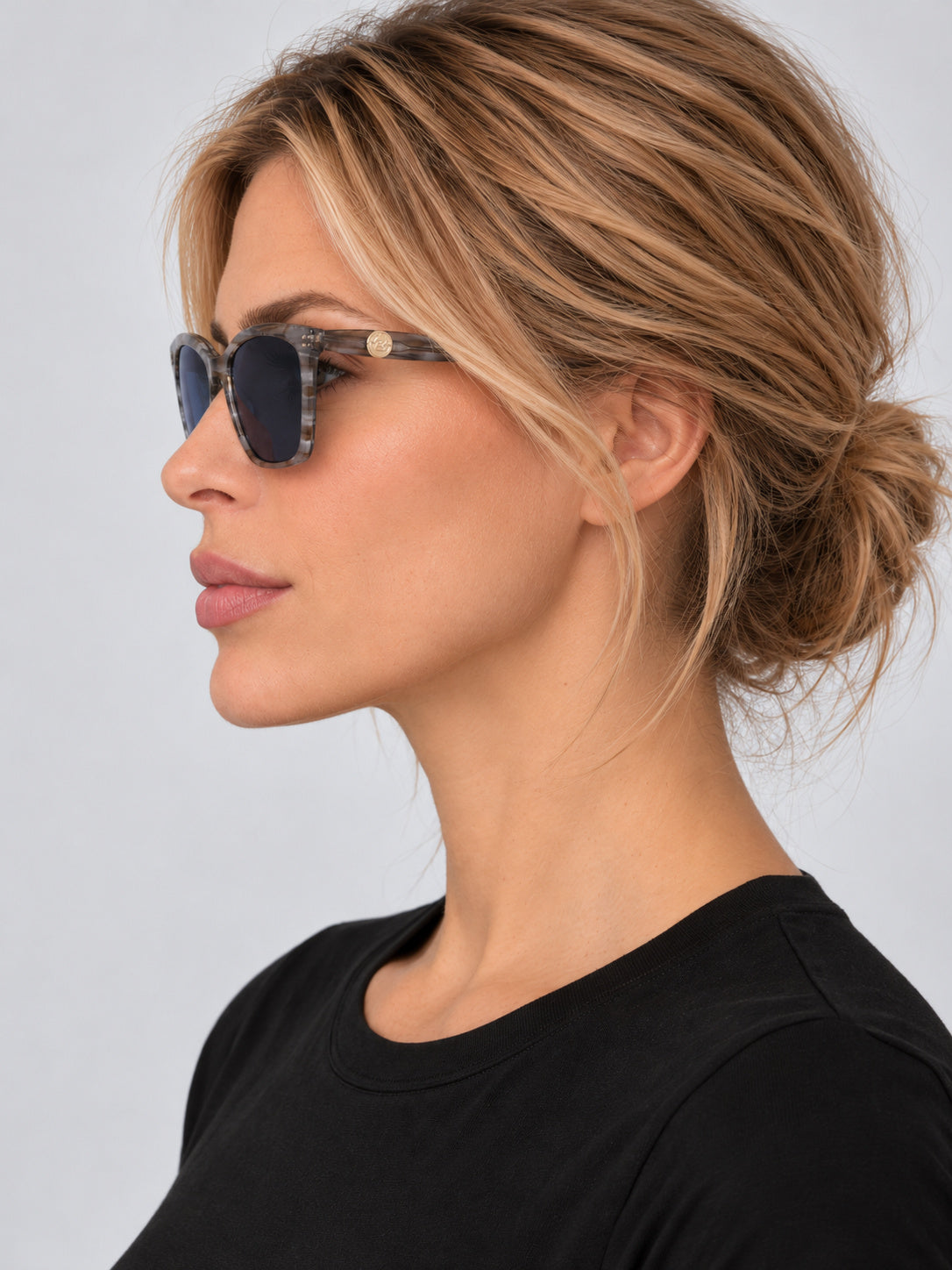 Longchamp Women's 54 mm Striped Grey Sunglasses LO742SN-036-54