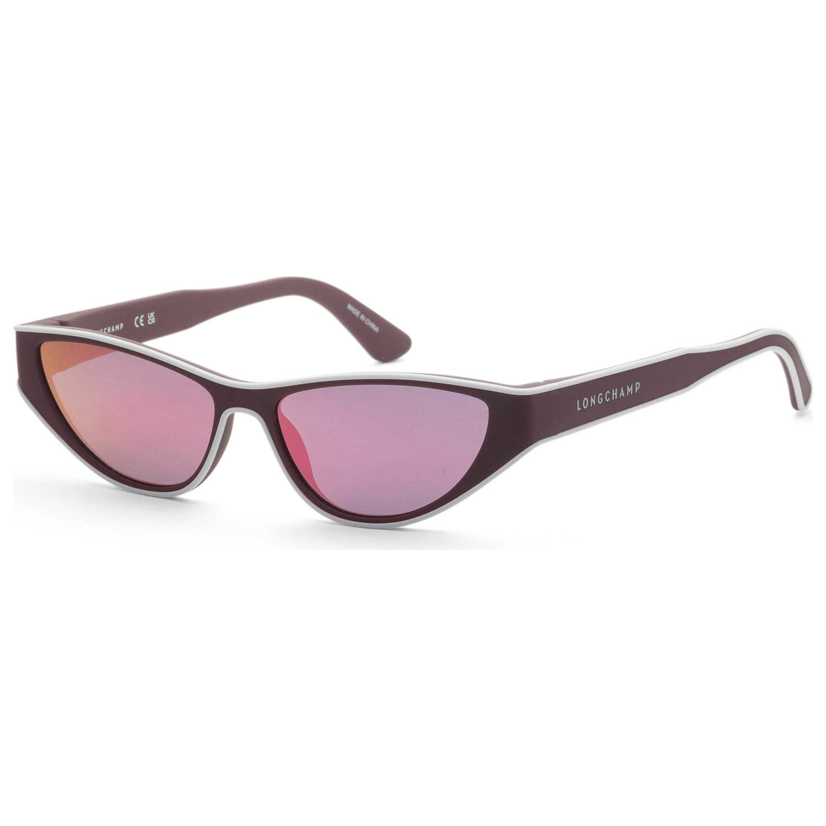 משקפי שמש Longchamp דגם Lo761S לנשים 56 מ״מ בצבע מט Burgundy