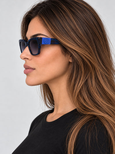 משקפי שמש Longchamp דגם LO762S-407-52 לנשים 52 מ״מ בצבע Striped Blue