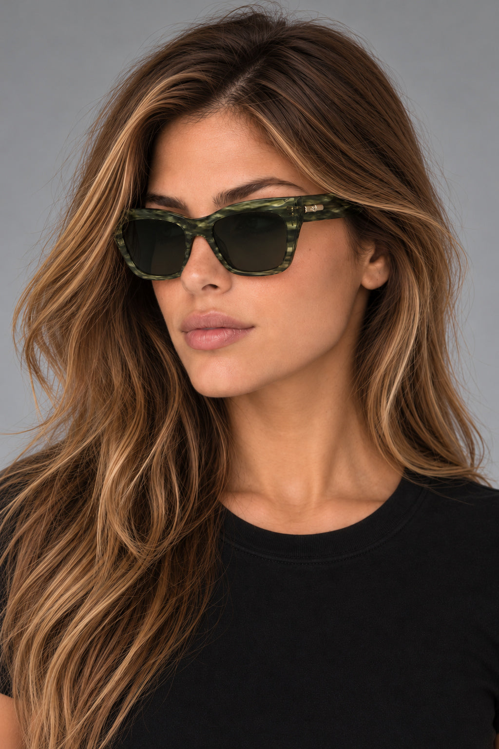 Longchamp Women's 53 mm Striped Green Sunglasses LO777S-308-53